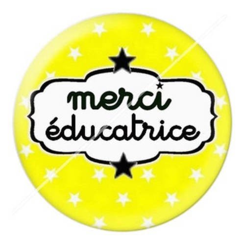 Cabochon résine a coller 25 mm pour educatrice 3 