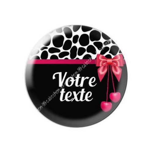 Cabochon résine a coller 25 mm à personnaliser avec votre texte ref f35 