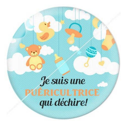 Cabochon résine a coller 25 mm puéricultrice 14 