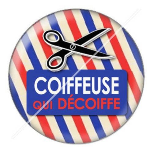 Cabochon résine a coller 25 mm coiffeuse 7 