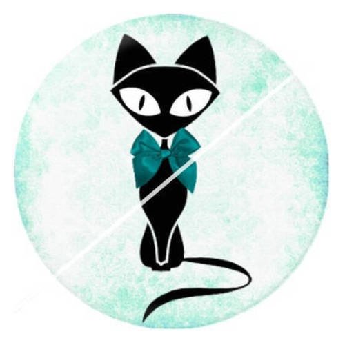 Cabochon résine a coller 25 mm chat 3 