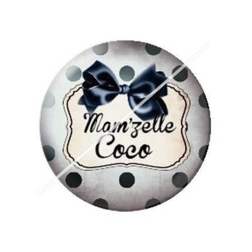 Cabochon résine a coller 25 mm mamzelle coco 9 