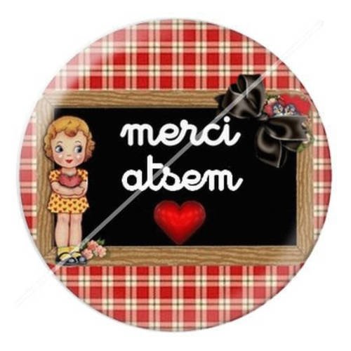 Cabochon résine a coller 25 mm pour atsem 9 