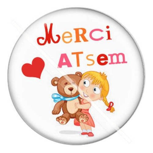 Cabochon résine a coller 25 mm pour atsem a7 