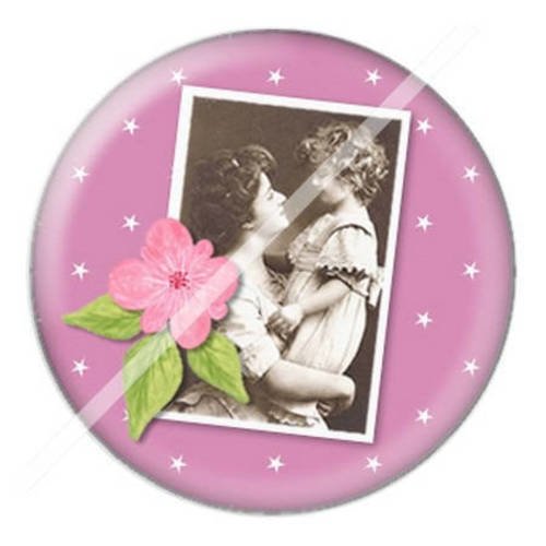 Cabochon résine a coller 25 mm pour maman f9 