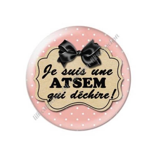 Cabochon résine a coller 25 mm pour atsem k1 