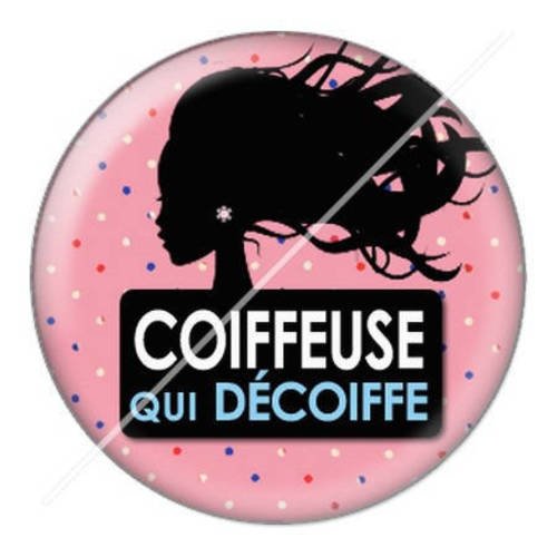 Cabochon résine a coller 25 mm coiffeuse 6 