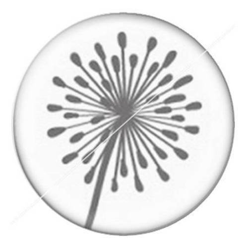 Cabochon résine a coller 25 mm pissenlit wish 9 