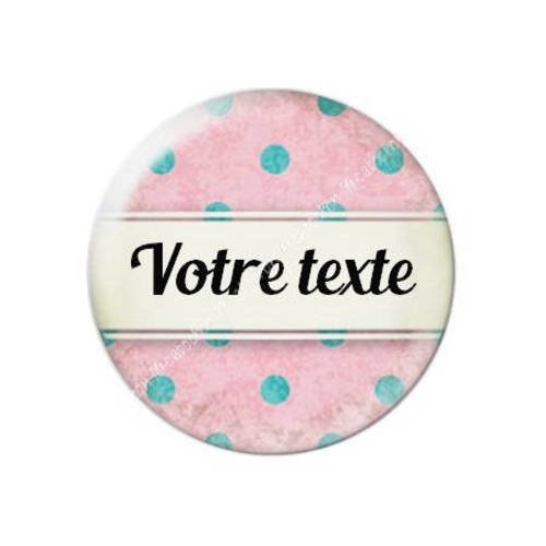 Cabochon résine a coller 25 mm à personnaliser avec votre texte ref f40 