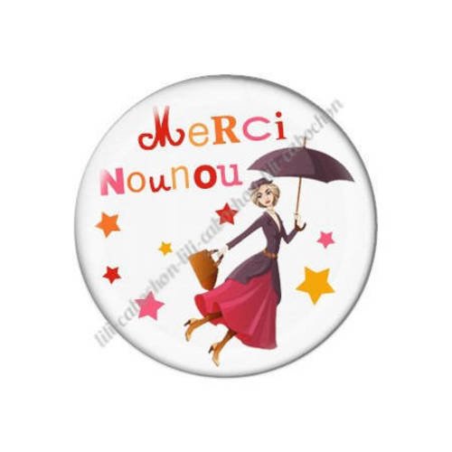 Cabochon résine a coller 25 mm pour nounou k25 