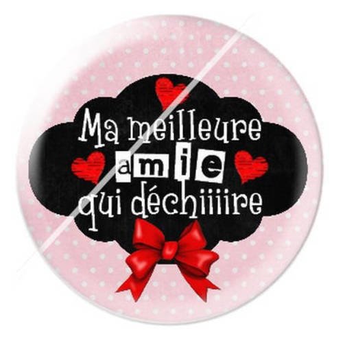 Cabochon résine a coller 25 mm ma meilleure amie 22 