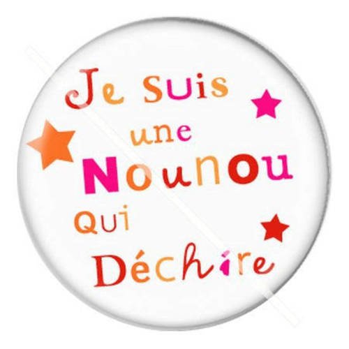 Cabochon résine a coller 25 mm pour nounou a6 
