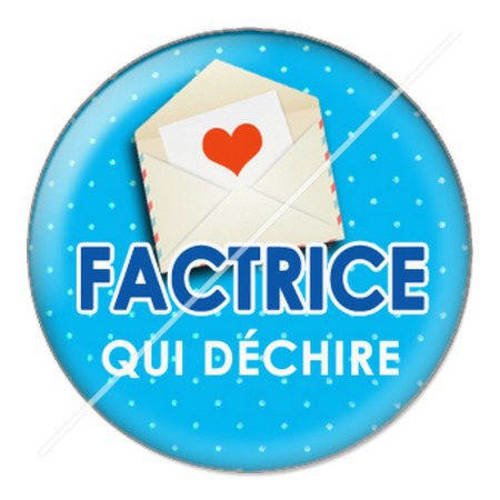 Cabochon résine a coller 25 mm factrice qui déchire 5 