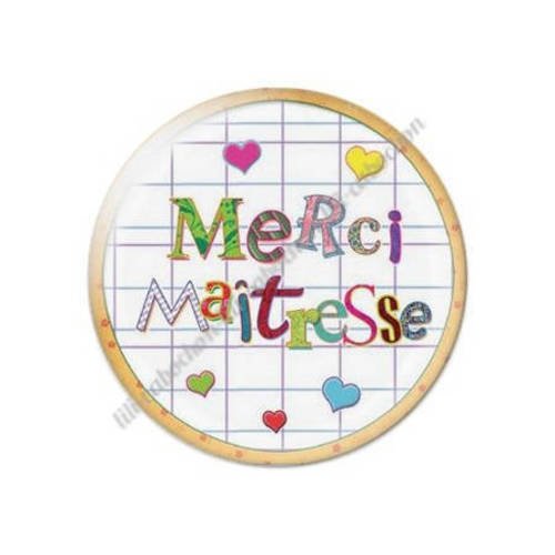 Cabochon résine a coller 25 mm maîtresse t18 