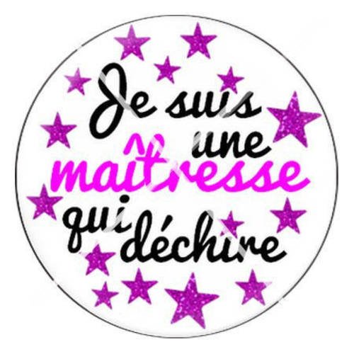 Cabochon résine a coller 25 mm pour ma maîtresse qui déchire 4 