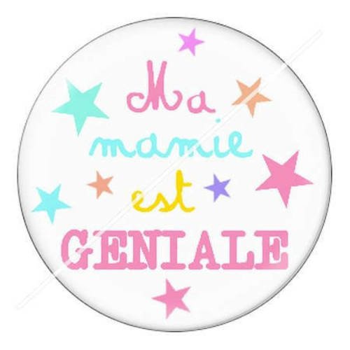 Cabochon résine a coller 25 mm pour mamie c1 