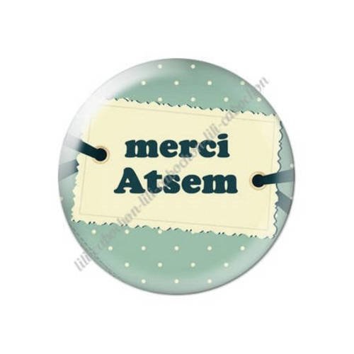 Cabochon résine a coller 25 mm pour atsem k03 