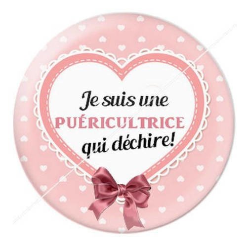 Cabochon résine a coller 25 mm puéricultrice 17 