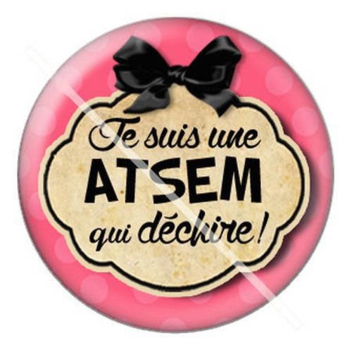 Cabochon résine a coller 25 mm pour atsem a10 