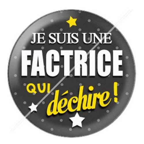 Cabochon résine a coller 25 mm factrice qui déchire 8 