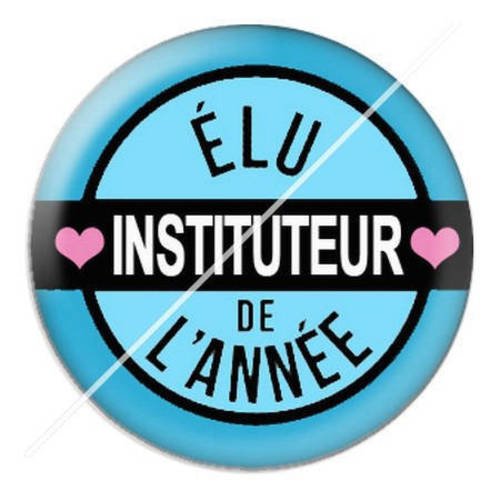 Cabochon résine a coller 25 mm pour instituteur 5 