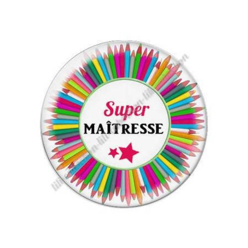 Cabochon résine a coller 25 mm maîtresse t60 