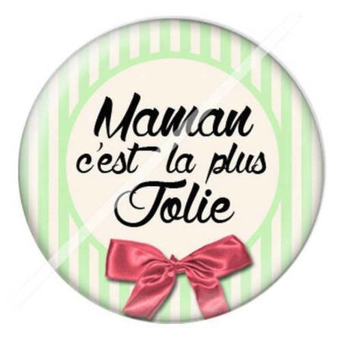 Cabochon résine a coller 25 mm pour maman mb6 