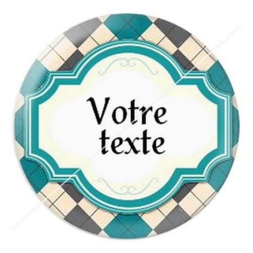 Cabochon résine a coller 25 mm à personnaliser avec votre texte ref b31 
