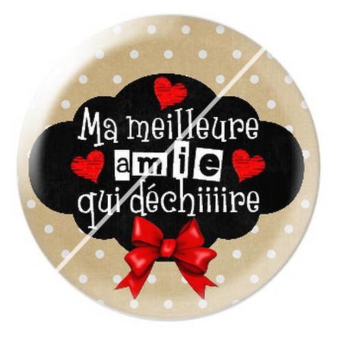 Cabochon résine a coller 25 mm ma meilleure amie 25 