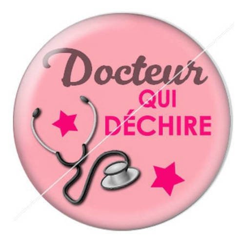 Cabochon résine a coller 25 mm pour docteur qui déchire 8 