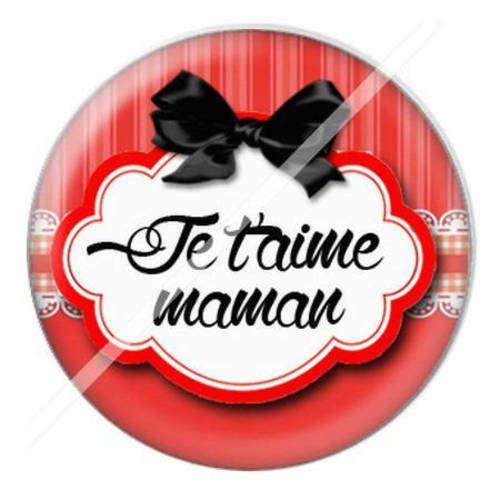 Cabochon résine a coller 25 mm pour maman mb11 