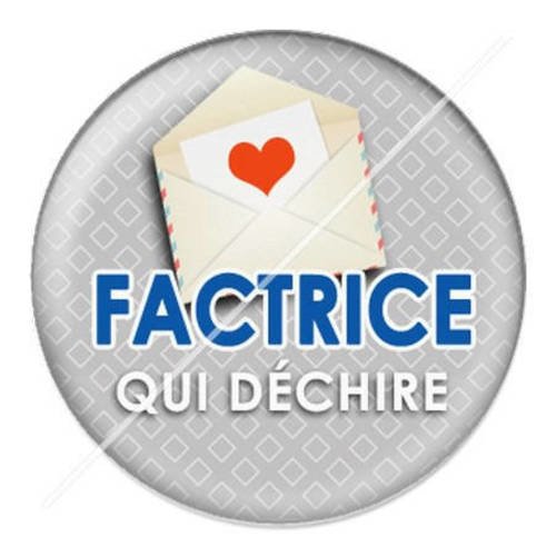 Cabochon résine a coller 25 mm factrice qui déchire 10 