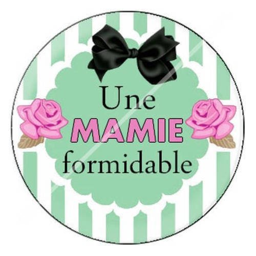 Cabochon résine a coller 25 mm pour mamie b10 