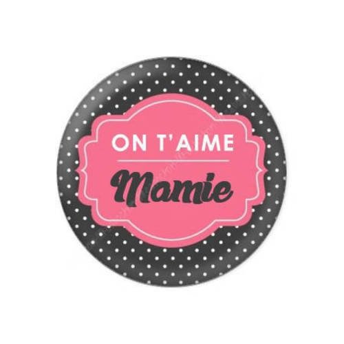 Cabochon résine a coller 25 mm pour mamie f48 