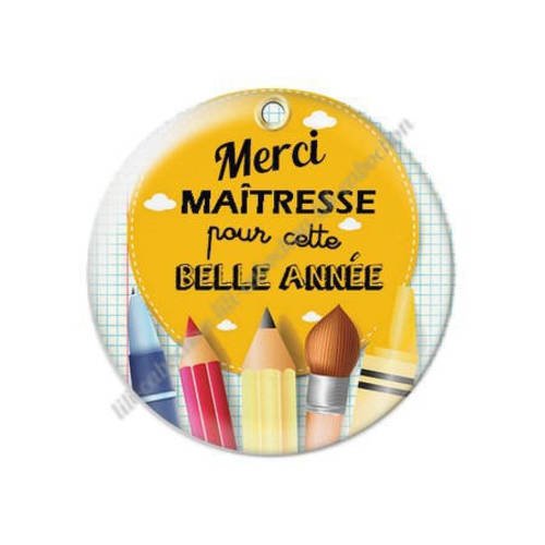 Cabochon résine a coller 25 mm maîtresse t64 