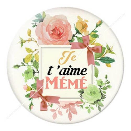 Cabochon résine a coller 25 mm mémé b13 