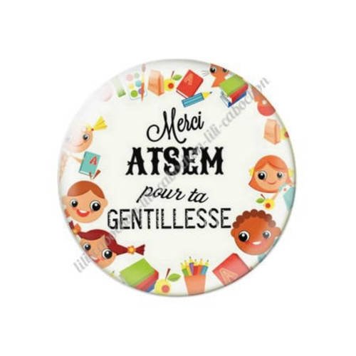 Cabochon résine a coller 25 mm pour atsem k8 