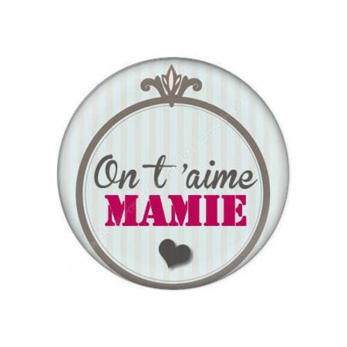 Cabochon résine a coller 25 mm pour mamie f49 