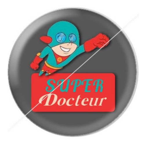 Cabochon résine a coller 25 mm pour super docteur 10 