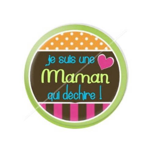Cabochon résine a coller 25 mm maman f3 