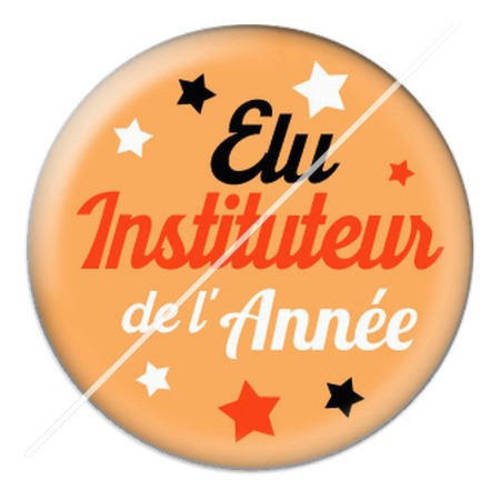 Cabochon résine a coller 25 mm pour instituteur 10 