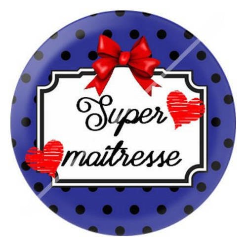 Cabochon résine a coller 25 mm pour super maîtresse 3 