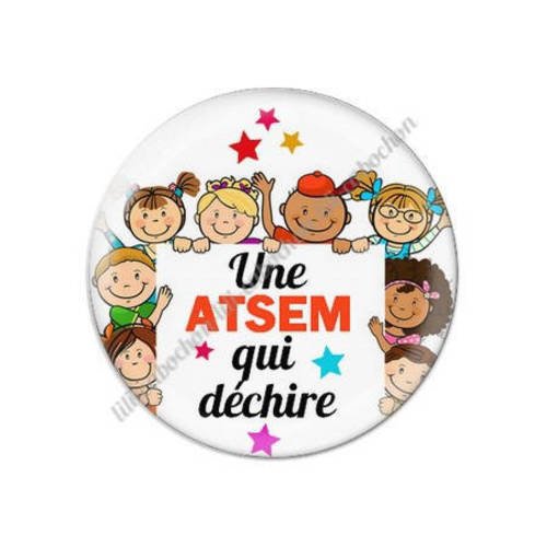 Cabochon résine a coller 25 mm pour atsem k11 