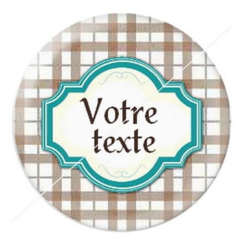Cabochon résine a coller 25 mm à personnaliser avec votre texte ref b37 