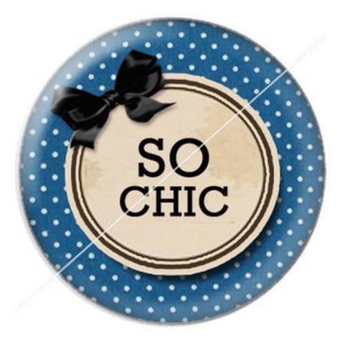 Cabochon résine a coller 25 mm so chic 