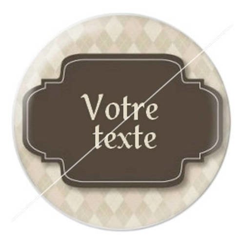 Cabochon résine a coller 25 mm à personnaliser avec votre texte ref b36 