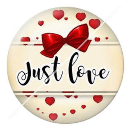 Cabochon résine a coller 25 mm love 1 