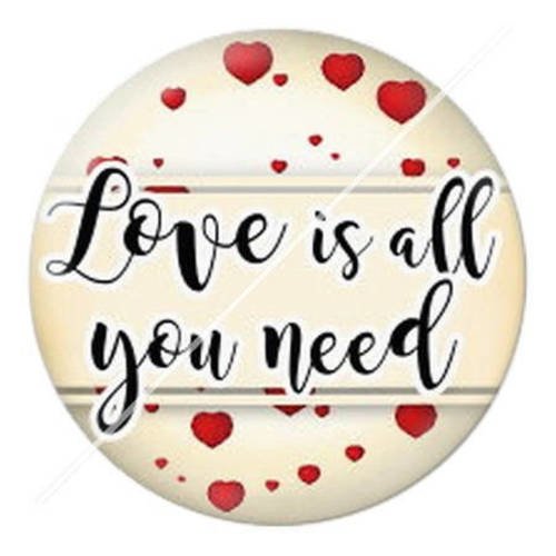 Cabochon résine a coller 25 mm love 3 