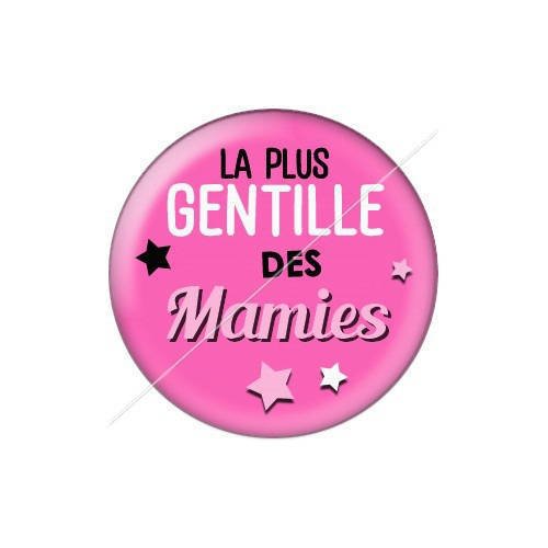 Cabochon résine a coller 25 mm mamie j33 