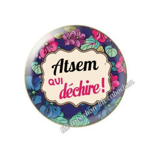 Cabochon résine a coller 25 mm pour atsem m61 